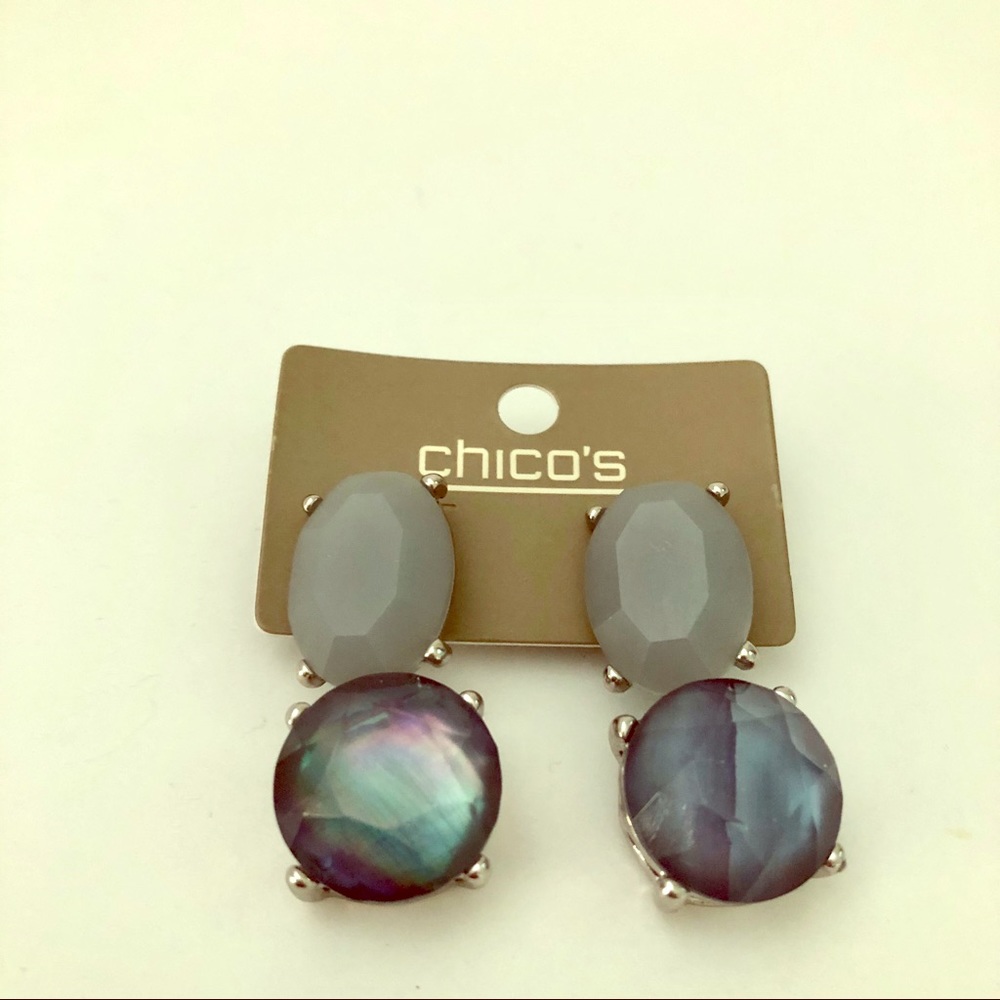 NWT Blue stone statement earrings 💝
